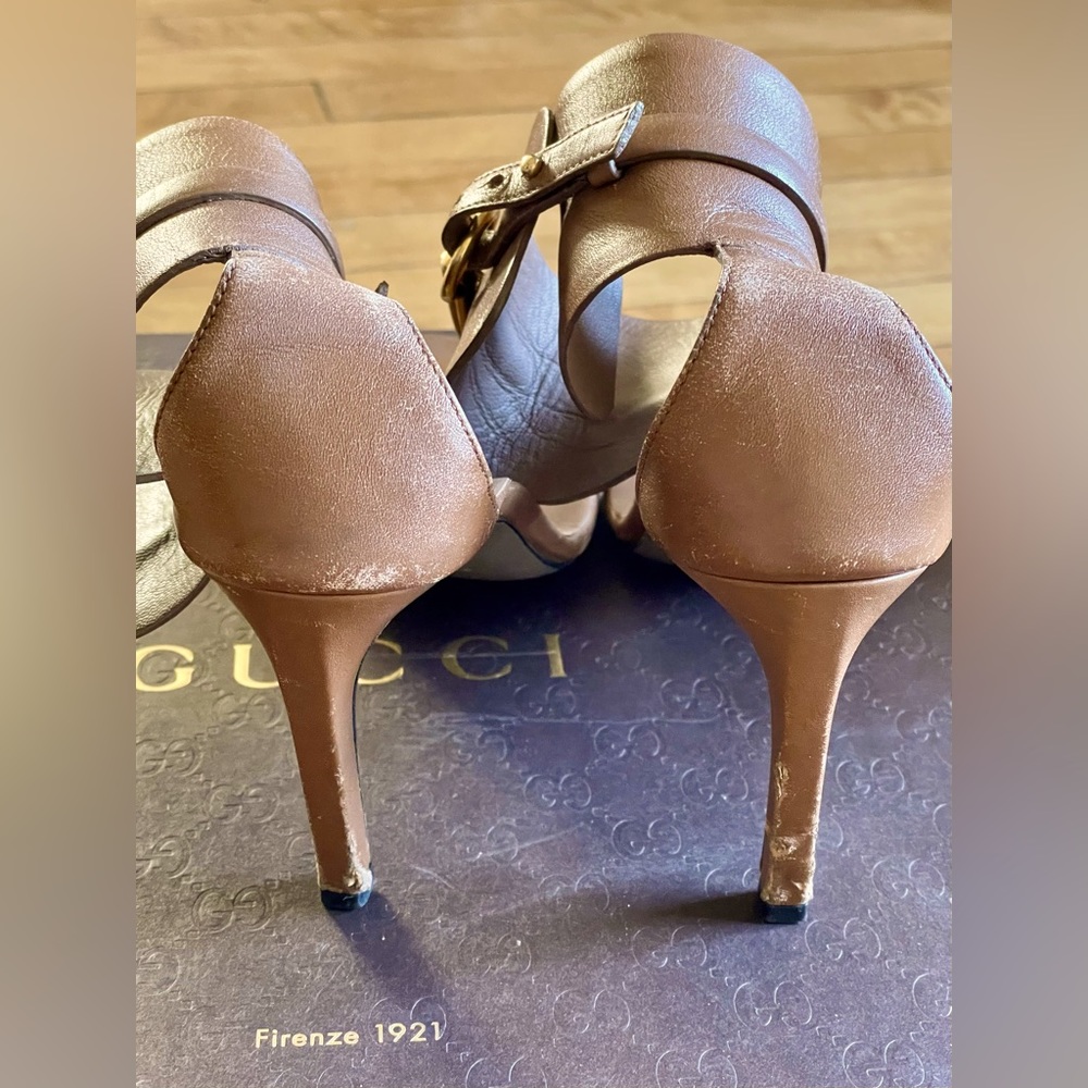 Gucci Ursula / 37.5 / Horsebit Ankle Strap - Picture 6 of 8